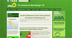 Desktop Screenshot of gruene-weinsbergertal.de