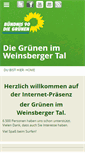 Mobile Screenshot of gruene-weinsbergertal.de